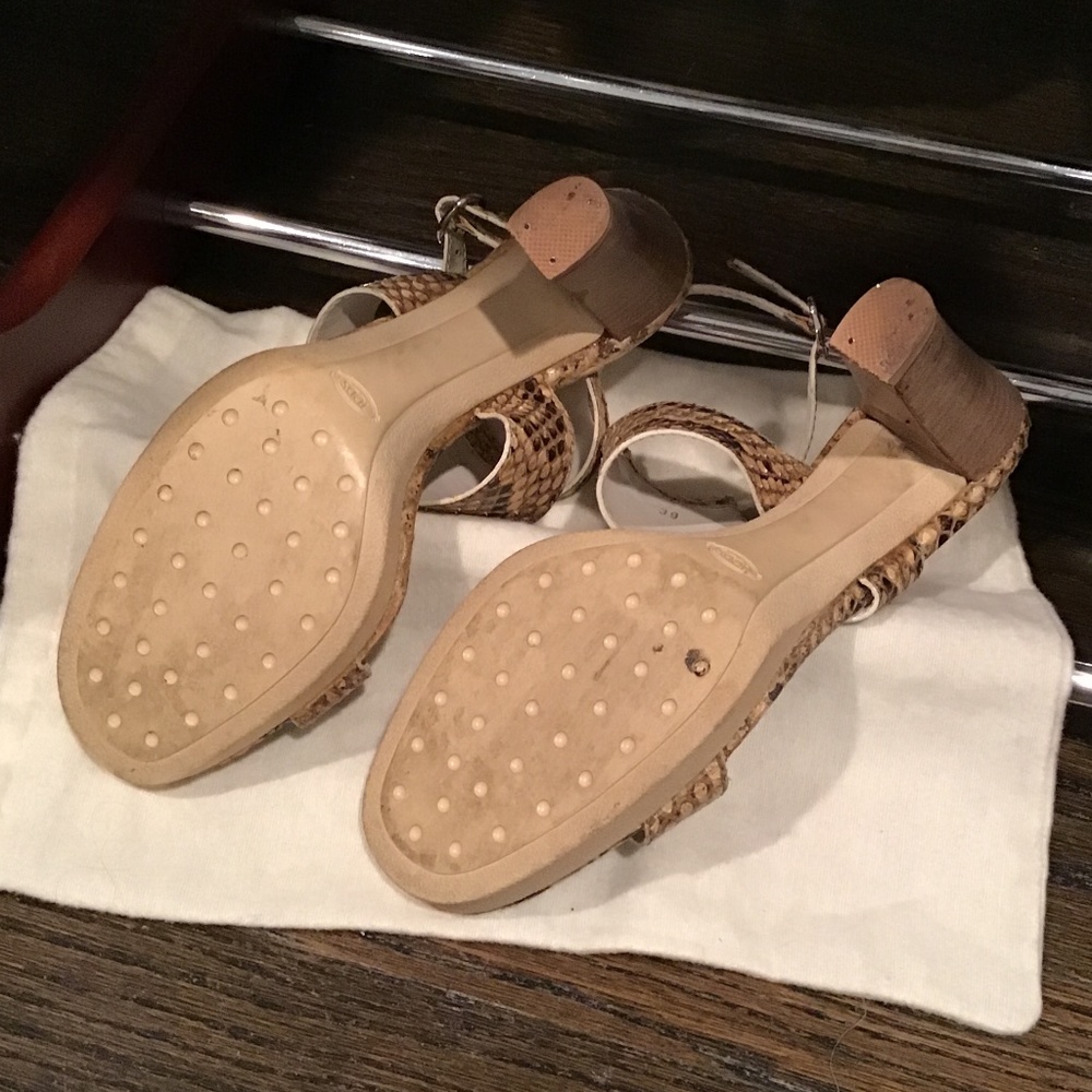 Tod’s Python Platform Sandals Us 9 - image 7